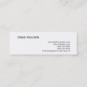 Eenvoudig Trendy Cute Plain White Visitekaartje