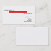 Eenvoudig Trendy Leuk Gewoon Rood Wit Visitekaartj Visitekaartje (Voorkant / Achterkant)