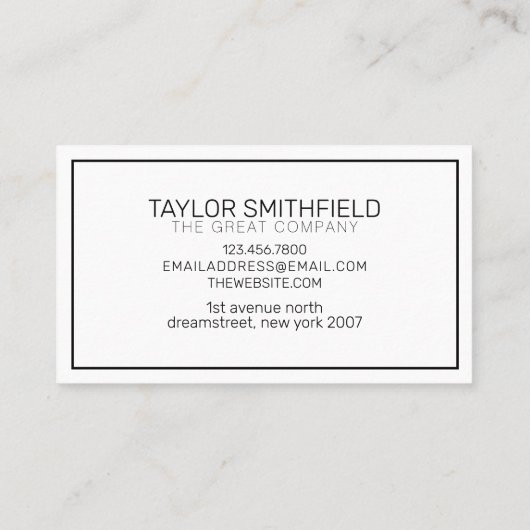 Eenvoudig Trendy Modern Calligraphy Design Visitekaartje (Achterkant)