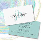 Eenvoudig Trendy Naam en Initialen Visitekaartje