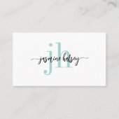 Eenvoudig Trendy Naam en Initialen Visitekaartje (Voorkant)