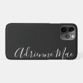 Eenvoudig Trendy Personalized Charcoal Gray Case-Mate iPhone Case (Achterkant (horizontaal))