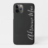Eenvoudig Trendy Personalized Charcoal Gray Case-Mate iPhone Case (Achterkant)