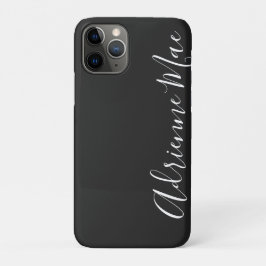 Eenvoudig Trendy Personalized Charcoal Gray Case-Mate iPhone Case