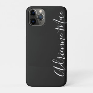 Eenvoudig Trendy Personalized Charcoal Gray Case-Mate iPhone Case