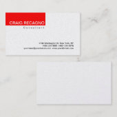 Eenvoudig trendy Schattige rood Visitekaartje (Voorkant / Achterkant)