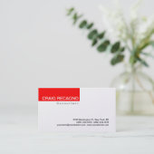 Eenvoudig trendy Schattige rood Visitekaartje (Staand voorkant)