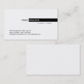 Eenvoudig Trendy Schattige Zwart Wit Visitekaartje (Voorkant / Achterkant)