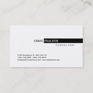 Eenvoudig Trendy Schattige Zwart Wit Visitekaartje