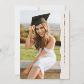 Eenvoudig trendy wavy edge foto afstuderen kaart (Voorkant)