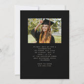 Eenvoudig trendy wavy edge foto afstuderen kaart (Achterkant)