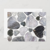 Eenvoudig Trendy Zwart Wit Kristal Hart Patroon Briefkaart (Voorkant / Achterkant)