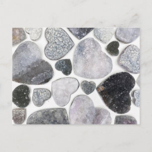 Eenvoudig Trendy Zwart Wit Kristal Hart Patroon Briefkaart