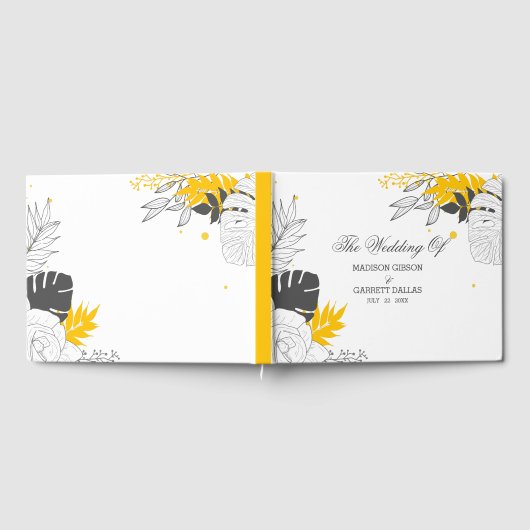 Eenvoudig tropisch blad Gastenboek (Volledig)