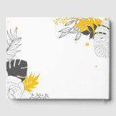 Eenvoudig tropisch blad Gastenboek (Achterkant)