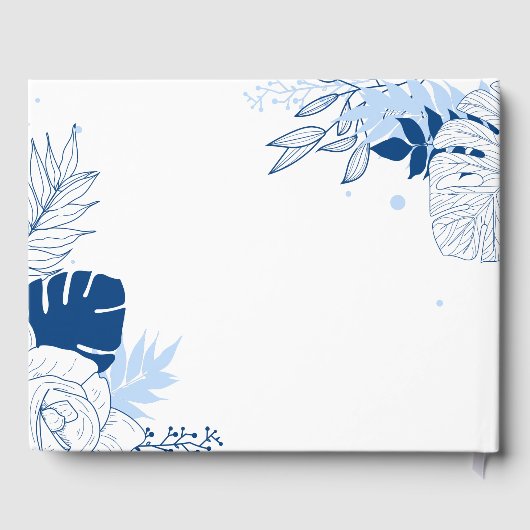 Eenvoudig tropisch blad Gastenboek (Achterkant)