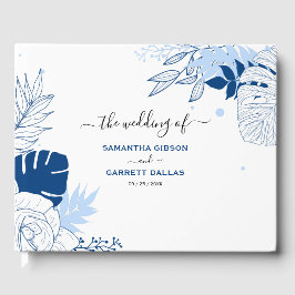 Eenvoudig tropisch blad Gastenboek