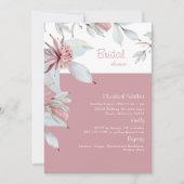 Eenvoudig Tropisch Floral Roze Vrijgezellenfeest Kaart (Voorkant)