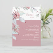 Eenvoudig Tropisch Floral Roze Vrijgezellenfeest Kaart (Staand voorkant)