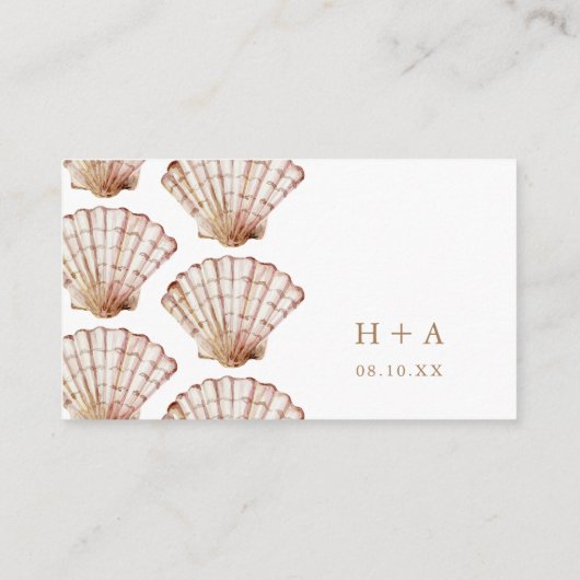 Eenvoudig tropisch huwelijk informatiekaartje (Achterkant)