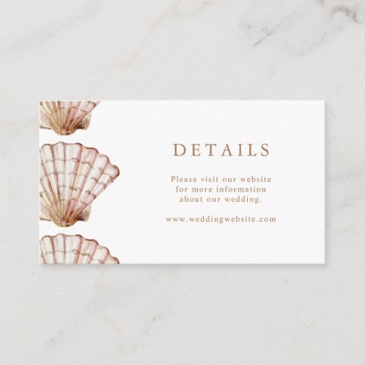 Eenvoudig tropisch huwelijk informatiekaartje (Voorkant)