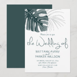 Eenvoudig tropisch huwelijk kaart