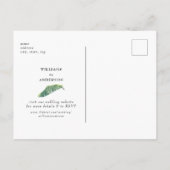 Eenvoudig tropisch olifantenhuwelijk sparen de dat aankondigingskaart (Achterkant)