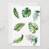 Eenvoudig Tropisch Wilde Greenery Gold Baby shower Kaart (Achterkant)