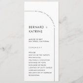 Eenvoudig trouwprogramma programmakaart (Voorkant)