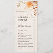 Eenvoudig trouwprogramma programmakaart (Voorkant)