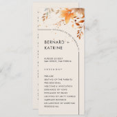 Eenvoudig trouwprogramma programmakaart (Voorkant / Achterkant)