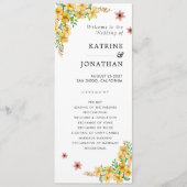 Eenvoudig trouwprogramma programmakaart (Voorkant)