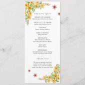 Eenvoudig trouwprogramma programmakaart (Achterkant)