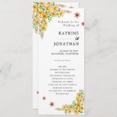 Eenvoudig trouwprogramma programmakaart (Voorkant / Achterkant)