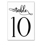 Eenvoudig trouwteken 3.5x5 tafelnummer | Tabel 10 (Achterkant)
