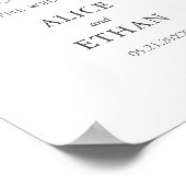 Eenvoudig trouwwelkomstteken poster (Hoek)