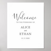 Eenvoudig trouwwelkomstteken poster (Voorkant)