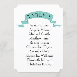 Eenvoudig trouwzitschema. kaart