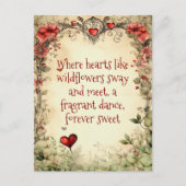 EENVOUDIG TUIN HART MET ZOETE LIEFDE QUOTE BRIEFKAART (Voorkant)