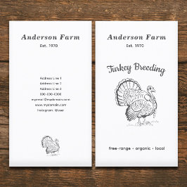 Eenvoudig Turkije Boerderij verticaal Visitekaartje