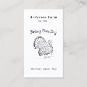 Eenvoudig Turkije Boerderij verticaal Visitekaartje (Voorkant)