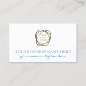 Eenvoudig Turquoise Wit Toevoegen Business Logo Cu Visitekaartje (Voorkant)