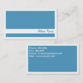 Eenvoudig twee kleuren-visitekaartje, blauw en wit visitekaartje (Voorkant / Achterkant)