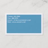 Eenvoudig twee kleuren-visitekaartje, blauw en wit visitekaartje (Achterkant)