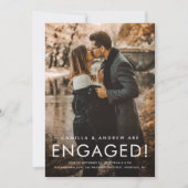 Eenvoudig Type 2 Foto Bruiloft Verlovingsfeest Kaart (Voorkant)