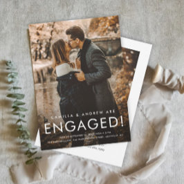 Eenvoudig Type 2 Foto Bruiloft Verlovingsfeest Kaart