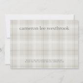 Eenvoudig type Baby geboortefoto aankondiging Neut (Achterkant)