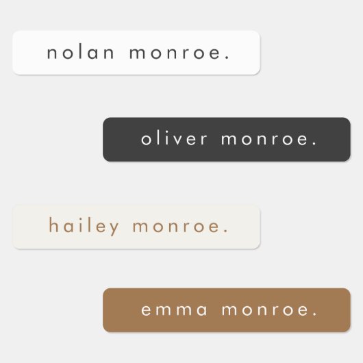 Eenvoudig Type Boho Waterdichte Kindernaam Labels (Groep)