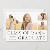 Eenvoudig type fotocollage Afstuderen Aankondiging (Voorkant)
