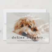 Eenvoudig Type Funny Pet Kerstmis Feestdagenkaart (Voorkant)